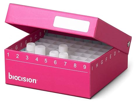 Biocision Hinged CryoBox, 81-Place, Pink 5PK