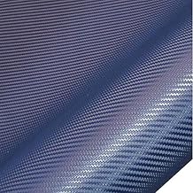 12" X 78" Carbon Fiber Decal 3D Wrap Vinyl Film Sheet Air-Release Adhesive Roll for Auto Car Truck Art Deo (Blue)