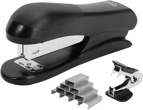 deli Desktop Staplers Includes 640 Staples and Staple Remover Black