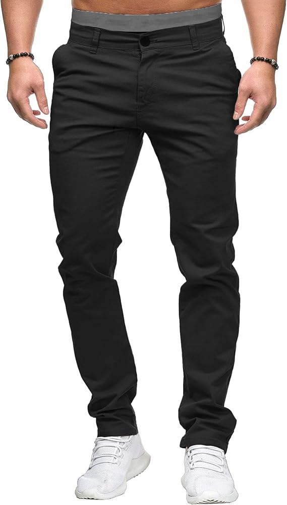 Men's Skinny Business Hiking Pants Slim Fit Outdoor Casual Trousers Comfort Lightweight Joggers Stylish Pants