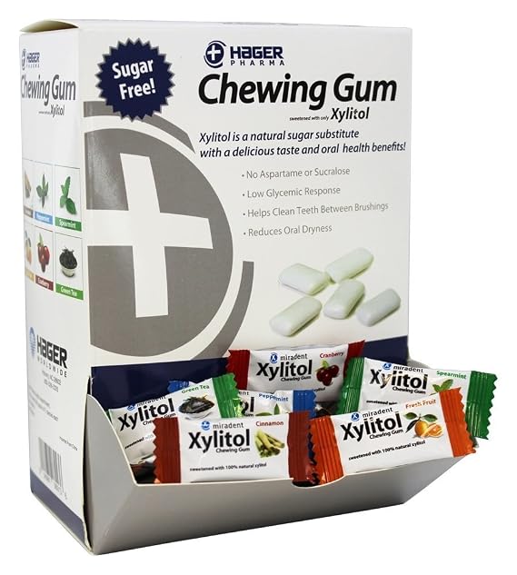 Hager Pharma Xylitol Gum,box,asst,flv, 200 Ct2