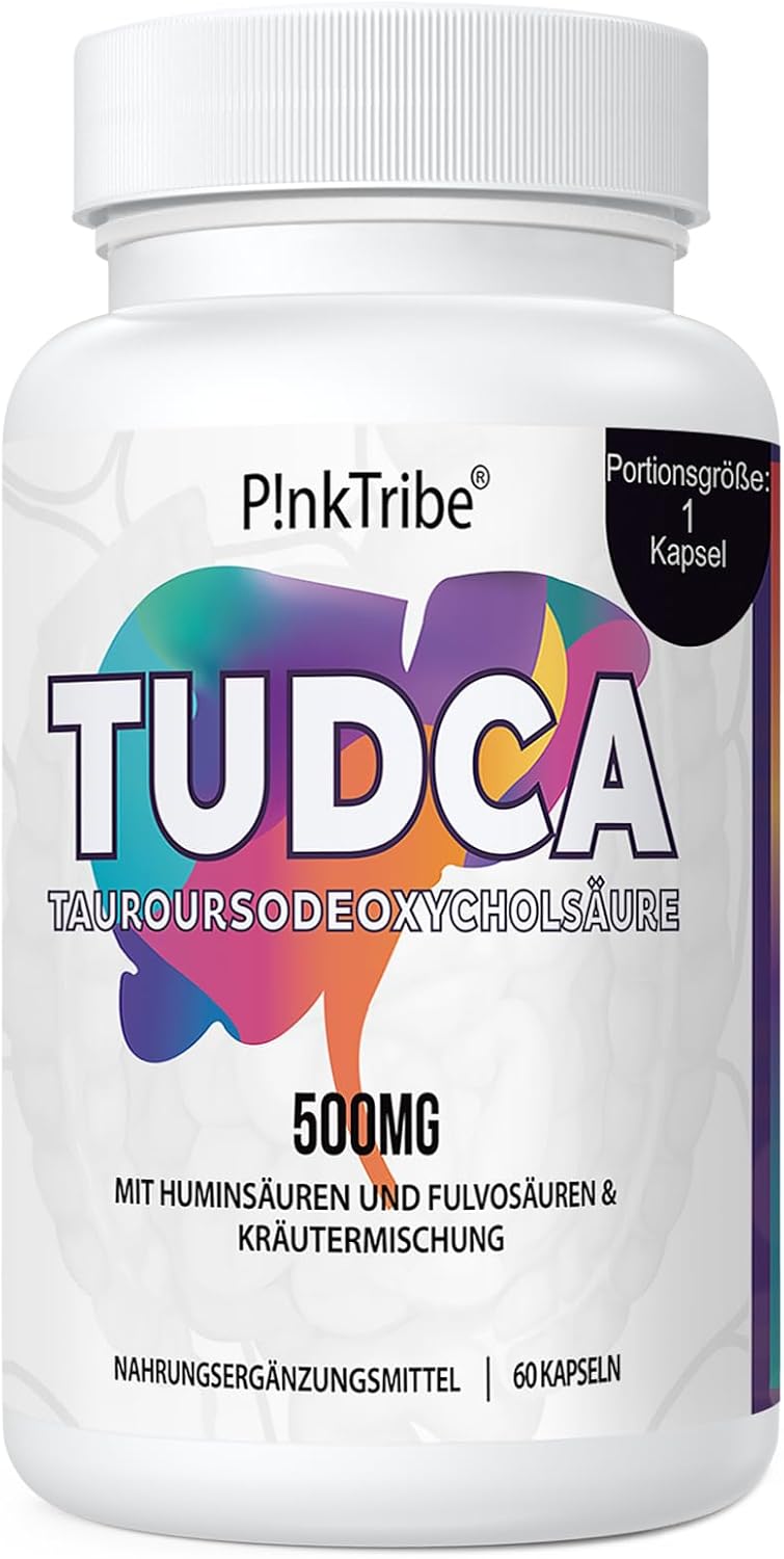TUDCA 500mg Tauroursodeoxycholsäure mit Humin und Fulvosäuren Rübenwurzel und mehr Tudca Gallensalzergänzung 60 Kapseln