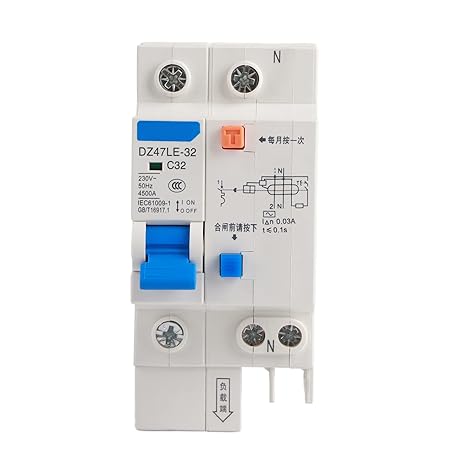 LiebeWH RCCB Miniature Circuit Breaker, 30mA Sensitivity, C32 230V Rating