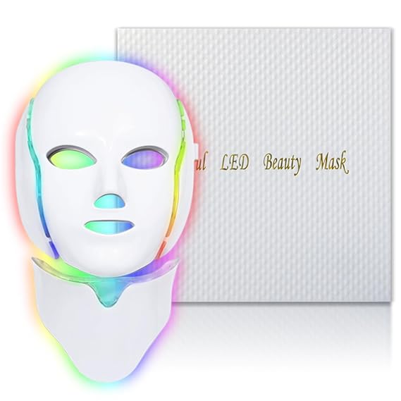 Red Light Therapy Mask for Face, 850nm NIR & 630nm Red Light with Timer
