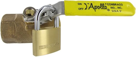 Locking Handle Brass Ball Valve Apollo 1/2-Inch