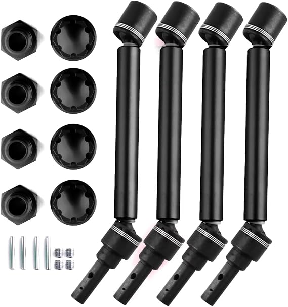 Rc Accessories For Traxxas For MAXX 2.0 V2 89076-4 For WideMaxx 1/10 4pcs 8996X Extended Drive Shaft CVD With Wheel Hex RC Car Upgrade Parts(Black)