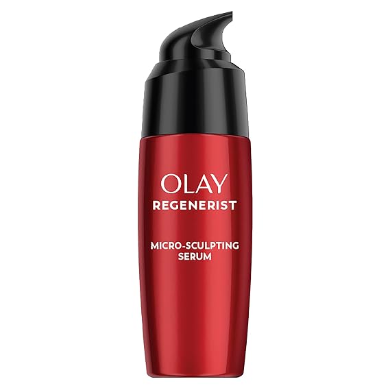 Olay Regenerist Micro-Sculpting Serum, Face Serum for Women, Fragrance-Free, Anti-Aging, Anti-Wrinkle, Firming Skin Care - Triple Collagen Cream, Peptide, Niacinamide, 1.7 Oz