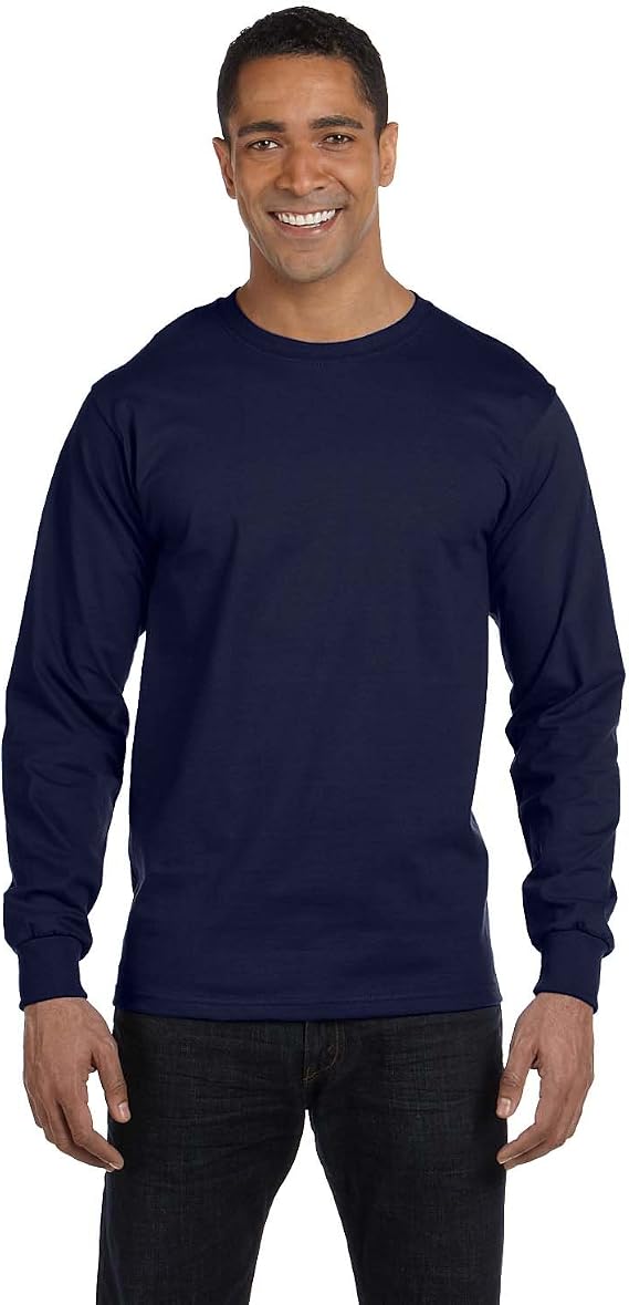 Hanes mens Beefyt T-shirt, Classic Heavyweight Cotton Crewneck Tee, Roomy Fit, 1 Or 2 Pack, Available in Tall