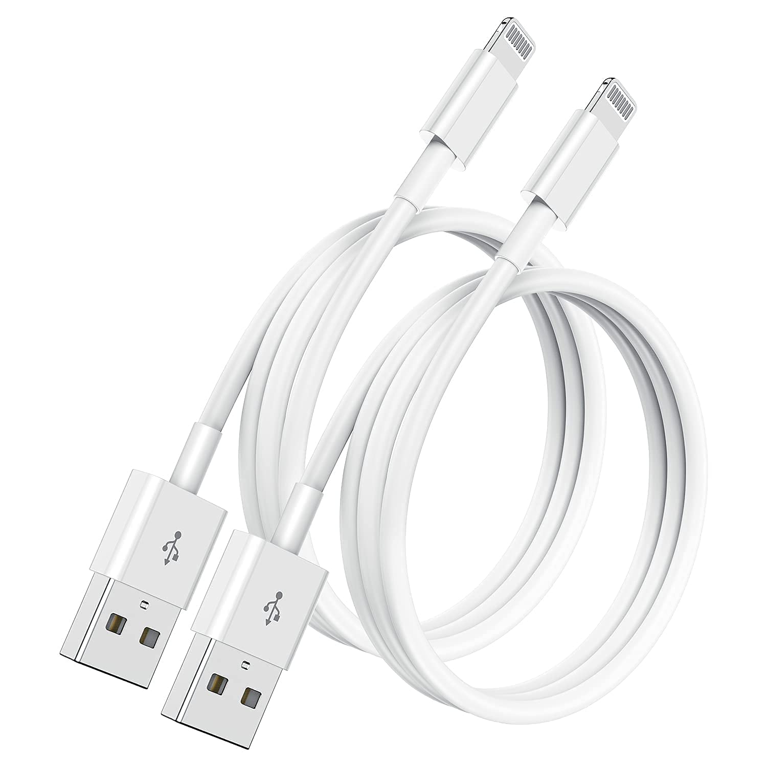 2 pack 2 m iphone charging cable original [apple mfi certified] lightning cable 2 meters iphone usb fast charging cable for iphone 13 pro  1211  xs  xs max  x  88 plus  7  7plus  666 plus  5 s  5