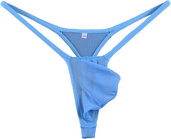 Men's Sheer G-strings Bulge Pouch Thongs Underwear WSS58