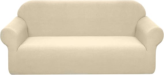 Granbest Premium Water Repellent Sofa Cover High Stretch Couch Slipcover Super Soft Fabric Couch Cover (Beige,Large)