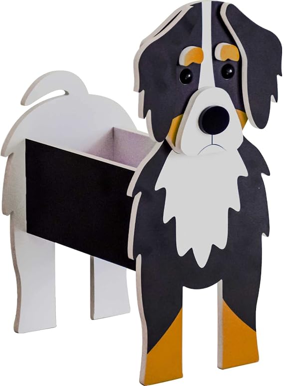 Dog Planter Plant Pots, Cute PVC Dog Planter Plant Pot, Cartoon Pet Dog Flower Pot, Succulent Cactus Planter for Garden Flower Cactus Air Plants, Home Decor Gift,Bernese Mountain Dog