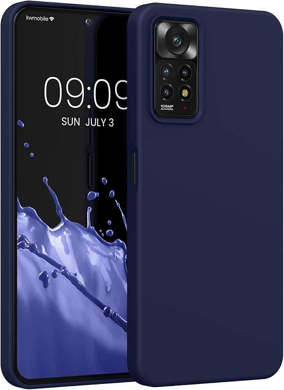 kwmobile Case Compatible with Xiaomi Redmi Note 11 Pro/Note 11 Pro (5G) / Note 12 Pro (4G) Case - TPU Silicone Phone Cover with Soft Finish - Deep Ocean