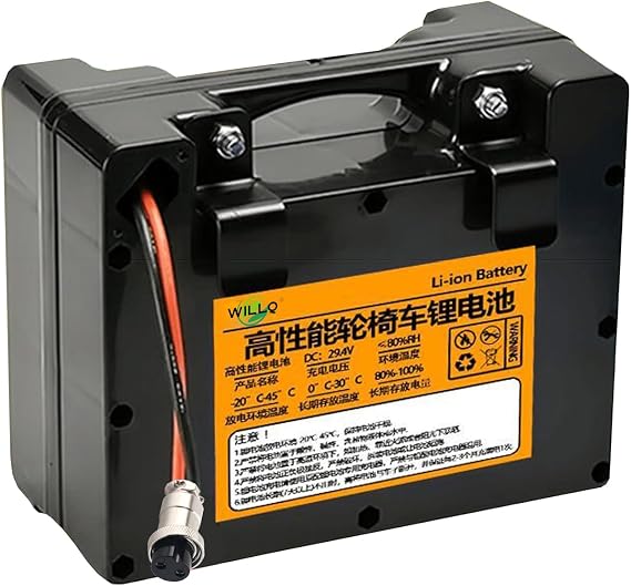 24 Volt Electric Wheelchair Replacement Battery 24V 10Ah 12Ah 15Ah 18Ah 20Ah 25Ah 30Ah 35Ah 40Ah 45Ah Lithium Battery with Charger for 250W 550W 750W 1100W Motor