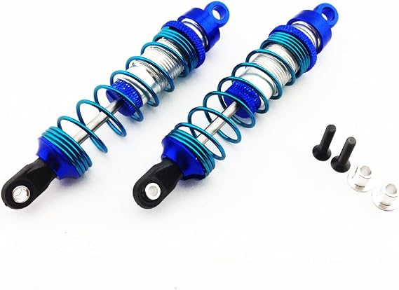 Atomik - Alloy Front Ultra Shocks - Replacement Part for 1/10 Traxxas Part 3760A - Hardened Billet 6061 Aluminum - Lightweight & Durable Performance - Rear Upper Chassis Upgrade Part - Blue