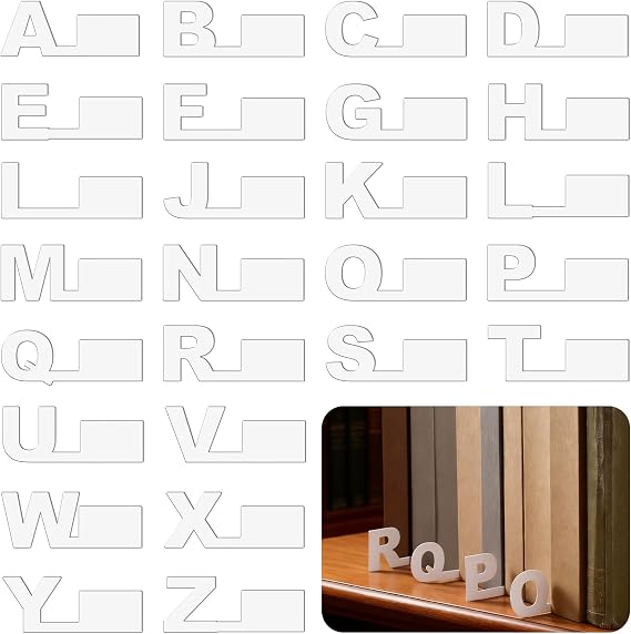 Chuangdi 26 Pcs Vinyl Record Divider A-Z CD Alphabet Dividers with Alphabetical Tab Vinyl Storage Divider Record Separator Holder Album File Cd DVD Bookshelf Markers for for Records