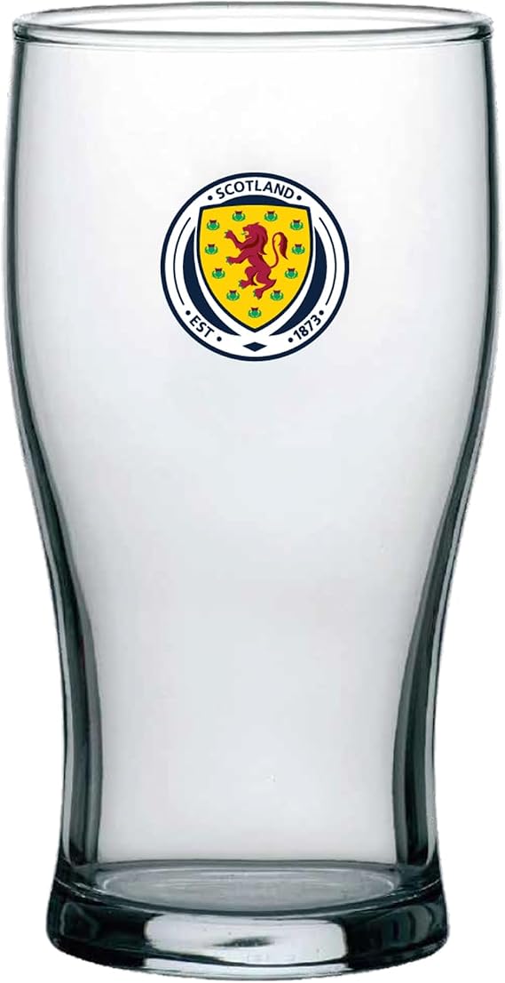 Scotland Tulip Pint Glass Etched Crest Official SFA Football Gift