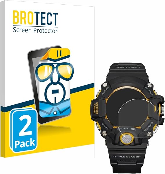 BROTECT 2-Pack Screen Protector Compatible with Casio G-Shock GW-9400Y-1 - HD-Clear Protection Film