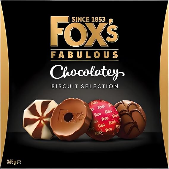 Fox's Fabulously Chocolatey 365g Luxury Biscuit Selection Box, Perfect for Xmas Gifts, Biscuit Gifts, Chocolate Biscuit, Box of Biscuits, Cookies, Milk Chocolate, Dark Chocolate Biscuits (2 Boxes)