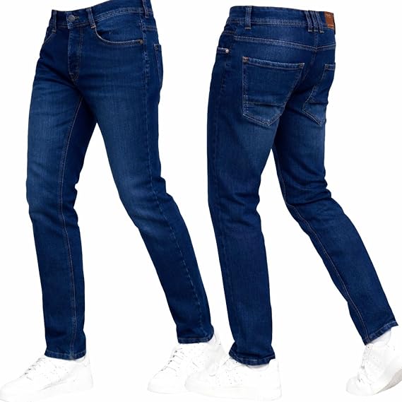 Crosshatch Stretch Slim Fit Jeans Mens Denim Designer Trousers Pants by JeanBase