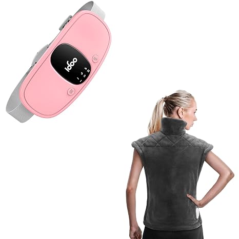 iDOO Heating Pad for Period Cramps & Back Pain Relief