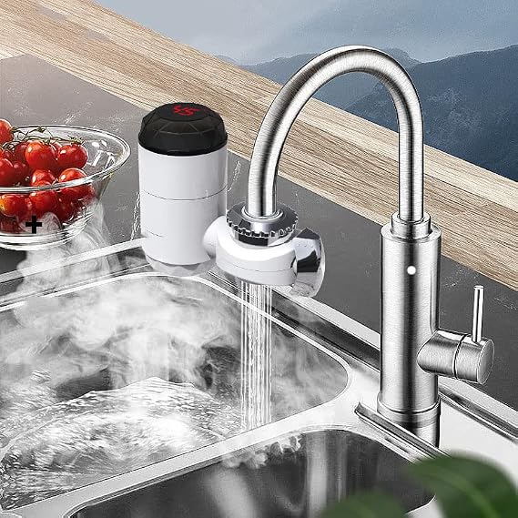Electric Water Heater, Electric Water Heater, Electric Hot Water Faucet, Electric Tankless Water Heater, Electric Water Heater, Electric Faucet, 110 V, Easy to Install Household Electric Faucet, LCD Temperature Display, Fast Heating, 360° Rotation Water Pipe, Multiple Safety Protection Electric Faucets for Cold and Hot Use, IPX4 Waterproof Design, Instant Electric Water Heater, For Bathrooms and Toilets
