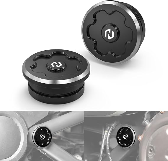 NICECNC Black Swingarm Hole Plugs Frame Hole Covers Compatible with Harley Sportster S RH1250S 2021-2024, Replacement for 47400133