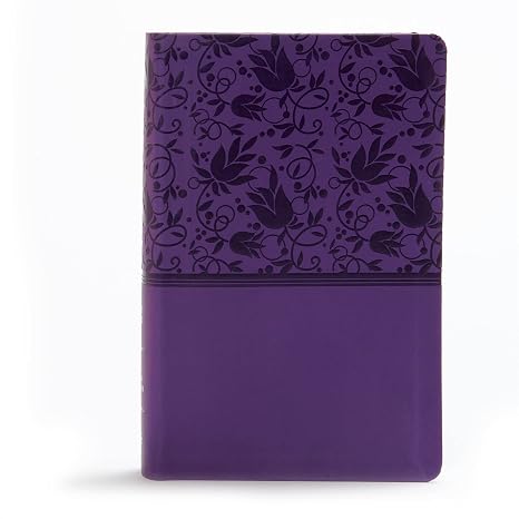 KJV Large Print Personal Size Reference Bible, Purple Leathertouch, Red Letter, Pure Cambridge Text, Presentation Page, Cross-References, Full-Color Maps, Easy-to-Read Bible MCM Type