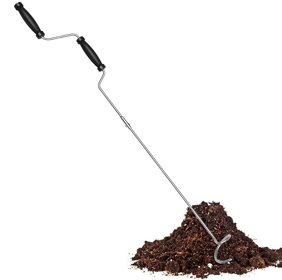 Manual Compost Turner, Compost Mixing and Aeration Tools, Rustproof Sturdy Twist, Efficient Outdoor Garden Waste Management, Durabled Manual Tool for Composting