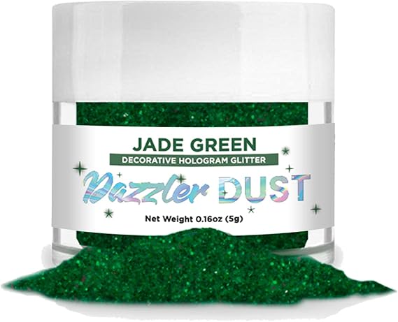 Bakell - Jade Green Dazzler Dust (5g, 1x Jar) Non-Toxic Glitter for Arts and Crafts