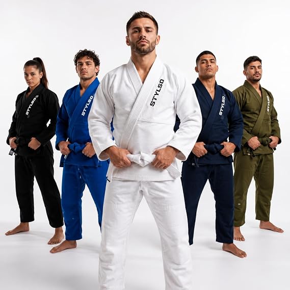 Bjj Gi For Men, Kimono Brazilian Jiu Jitsu Gi with Preshrunk Fabric and Free Belt, IBJJF