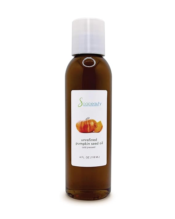 Soapeauty Pumpkin Seed Oil | 100% Pure Virgin Cold Pressed Unrefined | Carrier Oil for Skin, Face & Hair | Natural Moisturizing Oil for DIY Skincare | 4 fl oz