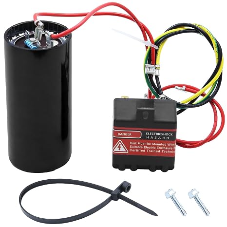Seentech CSR-U2 Hard Start Capacitor Kit for HVAC Systems, Compatible with 3.55 Ton AC Compressors, 189227 F, 208240VAC, 50/60Hz