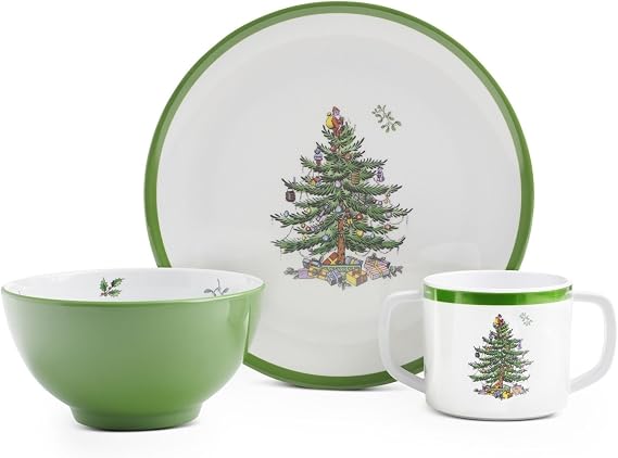 Spode Christmas Tree 3-Piece Children's Dinnerware Set - 10 Oz