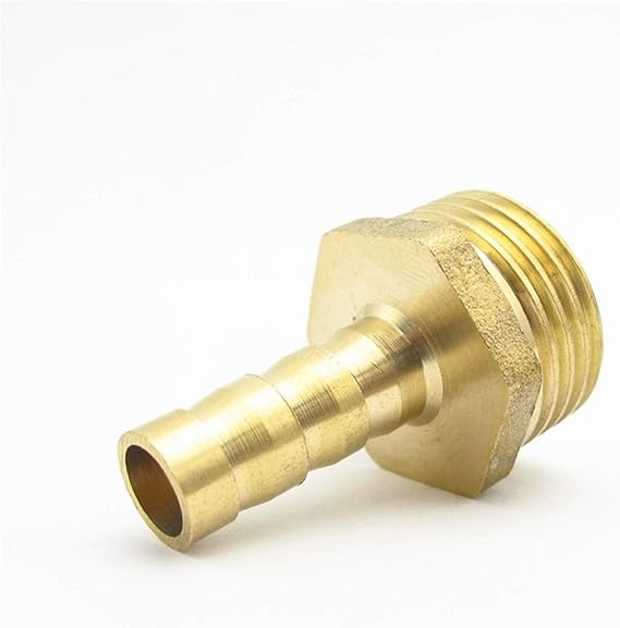 Qinlu-Brass Connector Hose Fitting 4mm 6mm 8mm 10mm 12mm 14mm 16mm 19mm 25mmホースBARB x 1/8 "1/4" 3/8 "1/2" 3/4 "1"男性BSP真鍮パイプコネクタ、 耐食性 Size : 14mm, Color : 1"