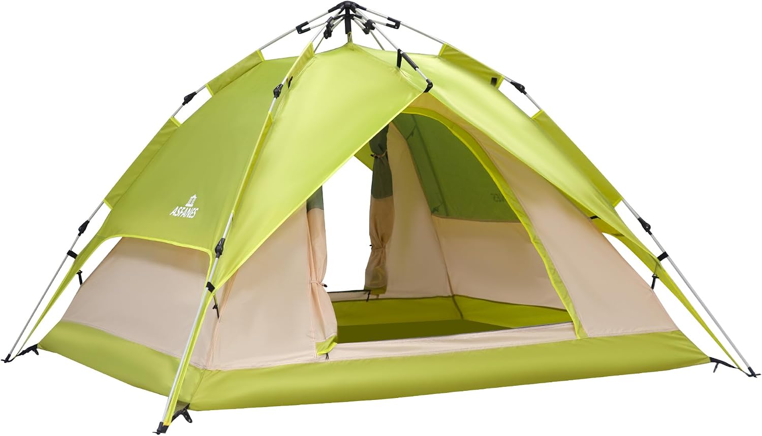 ASFANES Camping Tent Automatic 2-3 Person Instant Tent Pop Up Ultralight Dome Tent 4 Seasons Waterproof & Windproof Camping Tent with Removable Outer Tarpaulin, Double Layers