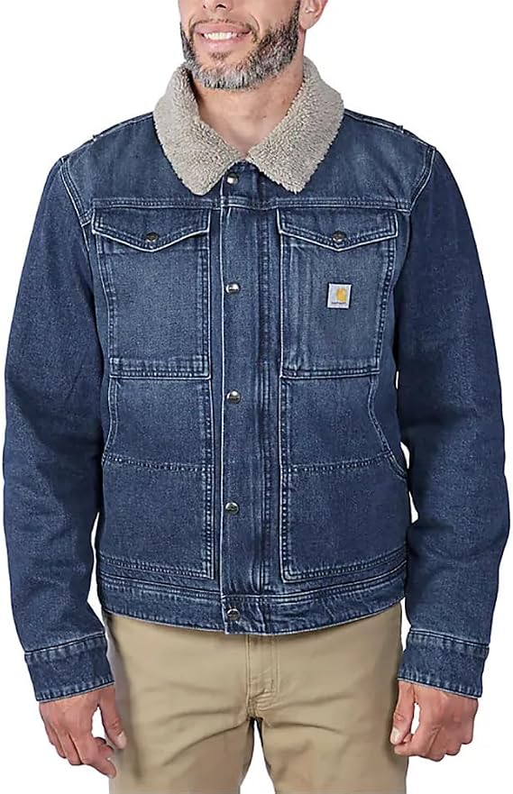 Carhartt Relaxed Fit Denim Sherpa-Lined Jacket