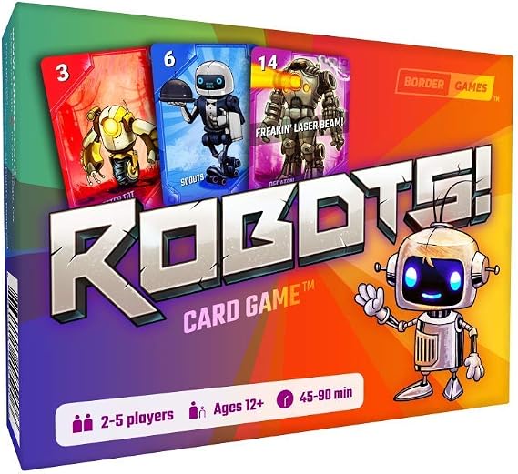Robots! Card Game, a Fun new Twist on the Classic Card Game Rummy - 2-5 Players Age 12 and Older - Family-Friendly Games - Card Games for Adults, Teens, Friends