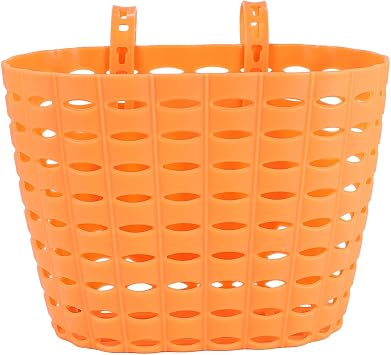 Garneck Kids Bike Basket Bicycle Front Handlebar Basket Small Kids Bicycle Basket for Chirlden Gift DIY Sets (Orange)