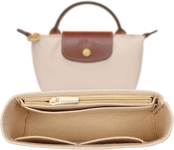 Sunshine smile Le Pliage Organizer Mini,Longchamp çanta mini için düzenleyici, Longchamp mini için çanta düzenleyici, Longchamp çanta kadınlar için mini boyut, organizer, tekli mini
