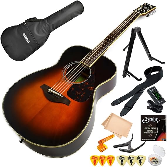 Acoustic Guitar Beginner Set YAMAHA FS830 TBS Yamaha Akogi Introduction 11 points Tobacco Brown Sunburst