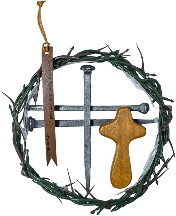 NEW Crucifixion Nail Jesus Crown of Thorns Corona de espinas Christian Jesus Cross Bible Iron Crown of Thorns (2024, 8-10)