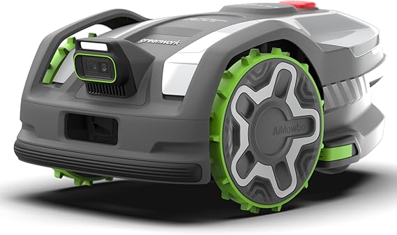 Greenworks C6 Robotic Lawn mower Wire-Free, Max. 600 m², RTK + Vision Route Planning Robot Lawnmower, Auto-Mapping, Ultra-quiet, Cutting Height 20-90 mm,