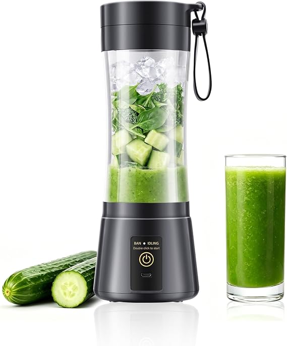 Personal Size Smoothies Blender Portable - 380ML Mini Travel Blender