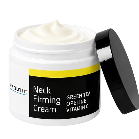YEOUTH Neck Firming Cream with Vitamin C for Chest and Decollete, 2oz | Neck Cream for a Visibly Firmer and Tighter-Looking Appearance, Targets the Look of Crepey Skin and Turkey Neck