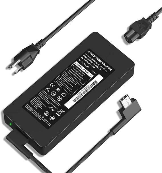 BULL-TECH Compatible with 230W Razer Blade Charger,Razer Blade 14 RTX3060 RTX3070 RTX3080,17 RTX2060 RTX2070 RTX2080,15 Model GTX1060 GTX1070 RTX AC Adapter Power Supply,Flex 4 1480 (230w)