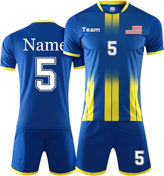 Custom Soccer Jersey for Kids Adults Men Women-Personalize Shirts and Short with Name Number Team Logo