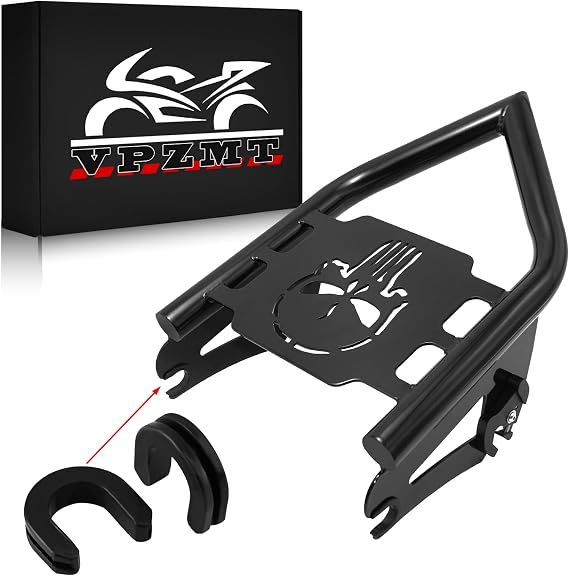 Black Detachable Mounting Luggage Rack Rear Racks for Harley Touring Street Glide, Road King, Road Glide, Electra Glide 2009-2025 2026