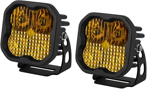 Diode Dynamics SS3 SAE Yellow Sport LED Pod (pair), Combo with Amber Backlight