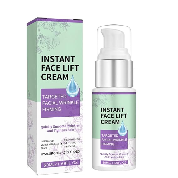 Instant Face Lift Cream, Instant Wrinkle Eraser with Collagen & Hyaluronic Acid for Wrinkles and Sagging Skin, Tighten Skin, Smooth Fine Lines for Face & Neck - 1.69 Fl. Oz